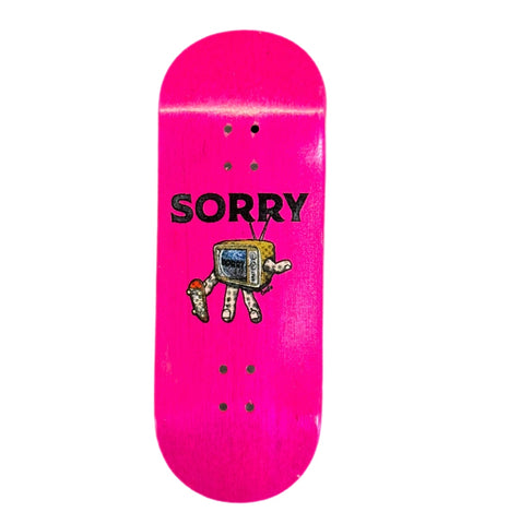 Sorry For Fingerboarding - Ceaflip collab TV dude-Pink